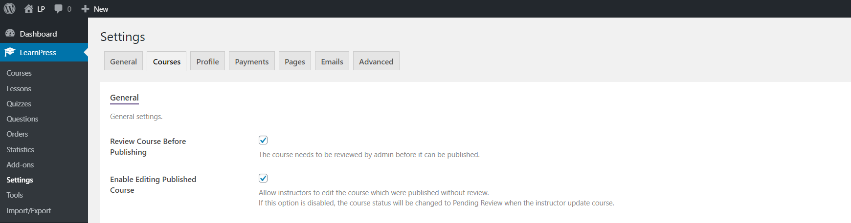 Course review