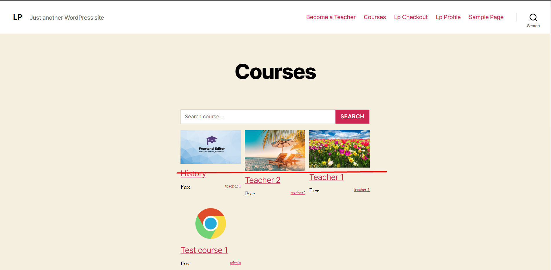 Disable course thumbnail