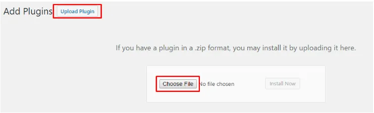 Choose the .zip file of the LearnPress Add-on