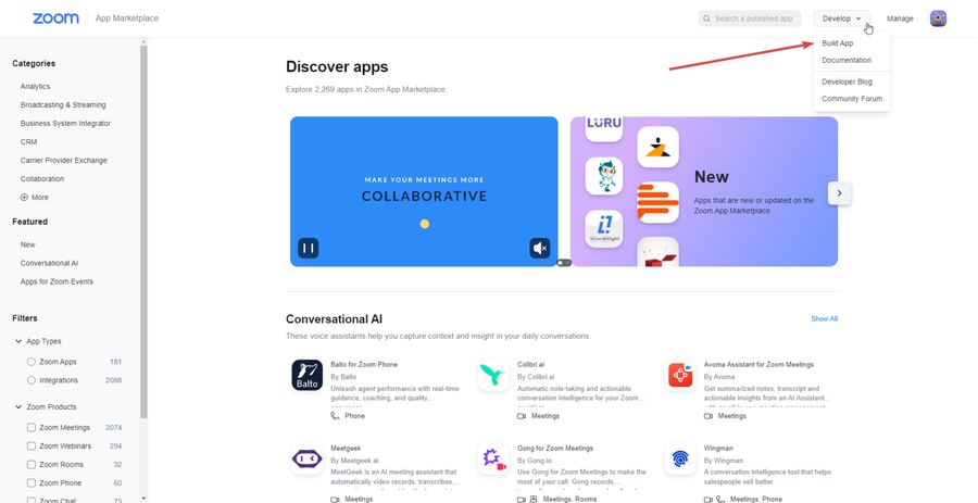 Zoom Build App