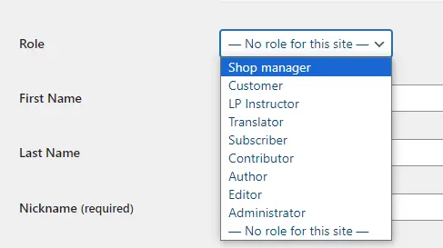 Change Role in LearnPress