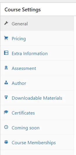 Course Settings
