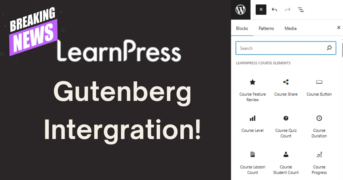 LearnPress Gutenberg Integration