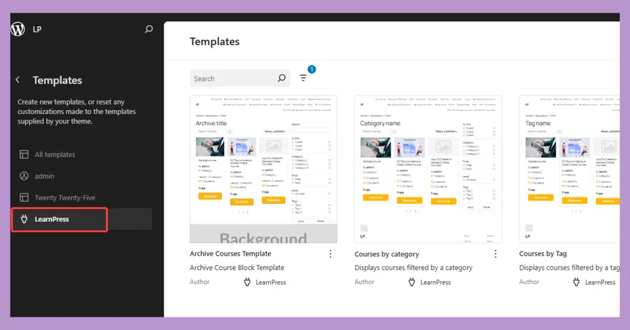 LearnPress Templates