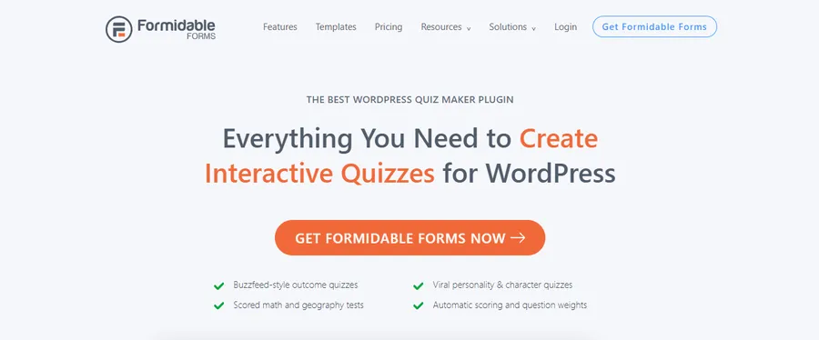 Formidable Forms Quiz Maker Forms