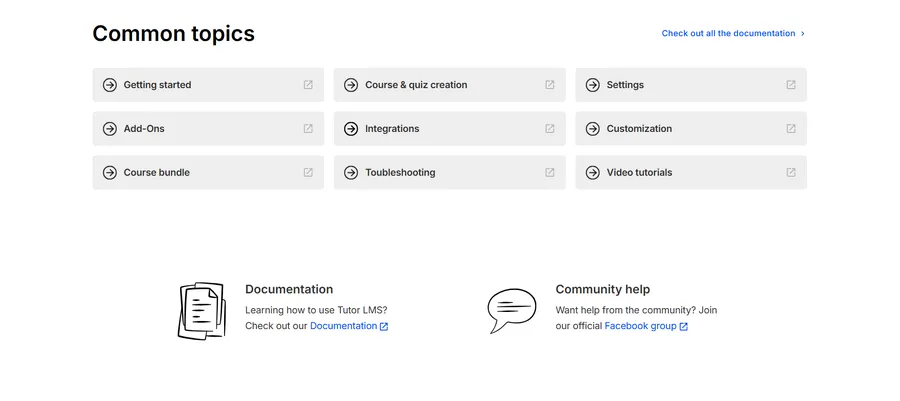 Tutor LMS Customer Support