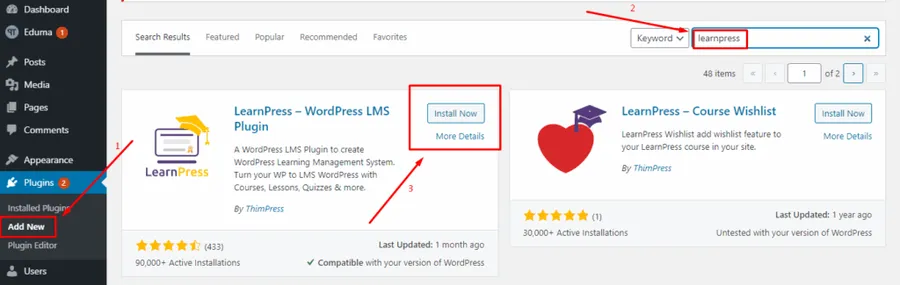 install-and-Activate-learnpress-via-wordpress-search