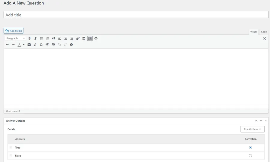 Old Question Details