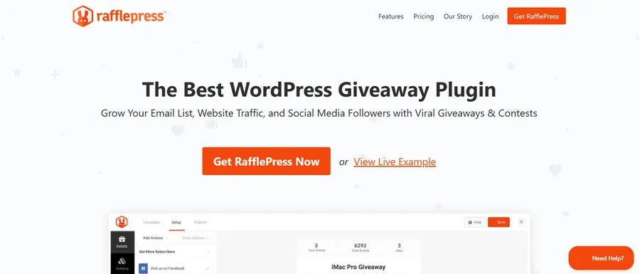RafflePress -WordPress gamification plugins