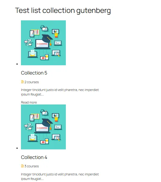 Block List Collection (Gutenberg) in Frontend