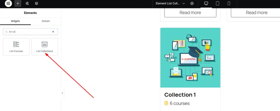 List Collections Element