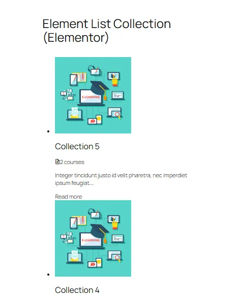 Element List Collection (Elementor)