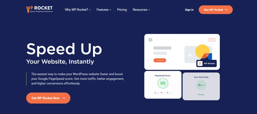 WP Rocket - speed up wordpress