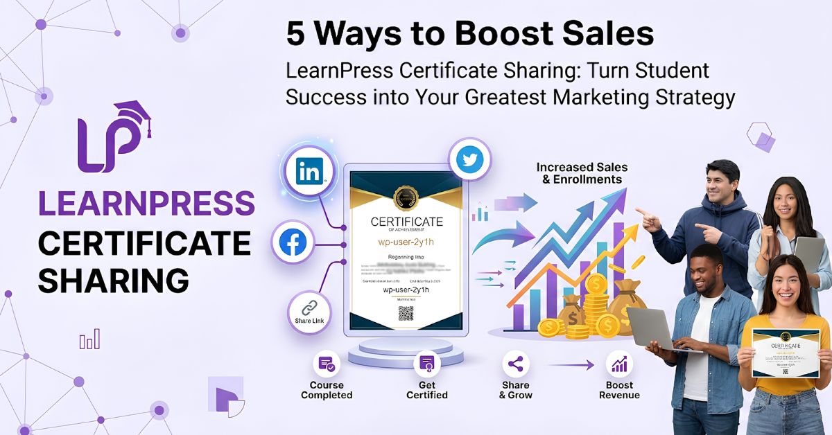 LearnPress Certificate Sharing: 5 Ways to Boost Sales