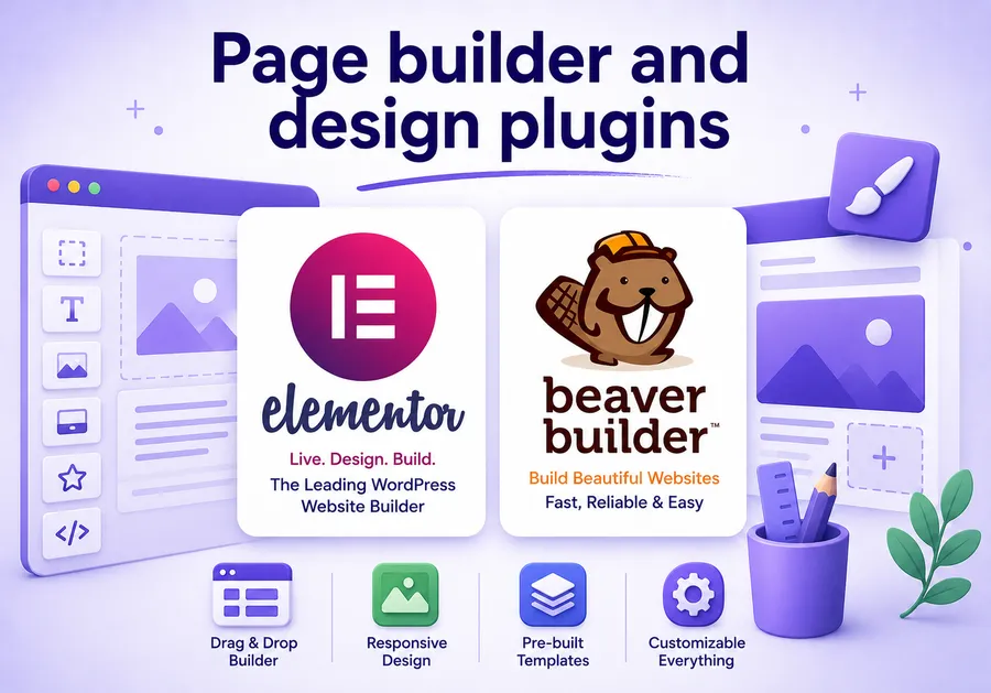 Page builder and design plugins