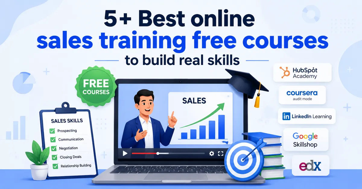5+ Best online sales training free courses to build real skills