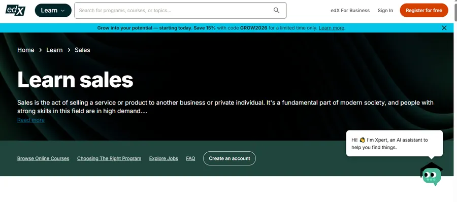 edX sales fundamentals courses