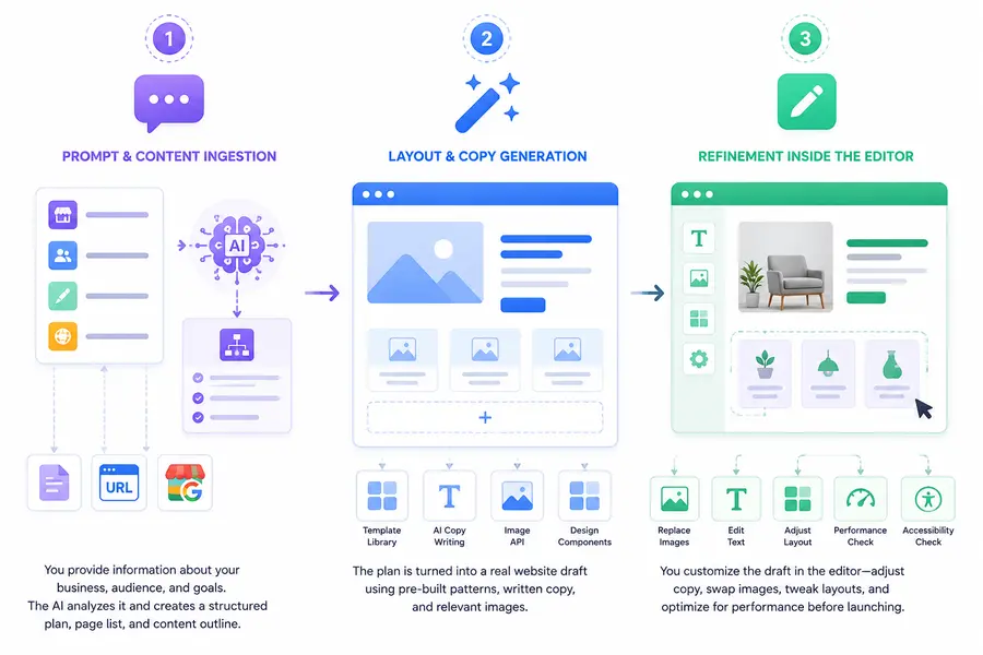 How Does an AI Website Builder Work