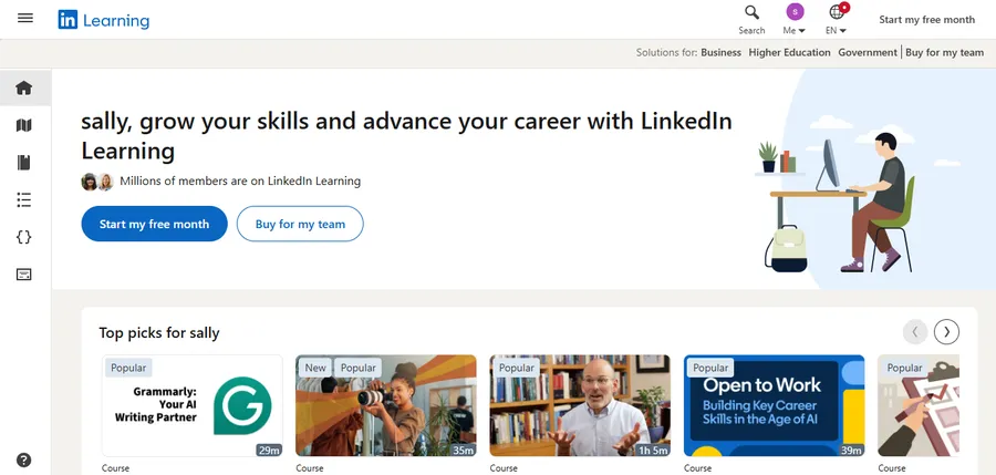 LinkedIn Learning free trial courses