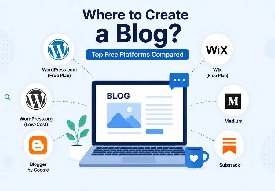 Where can you create a blog