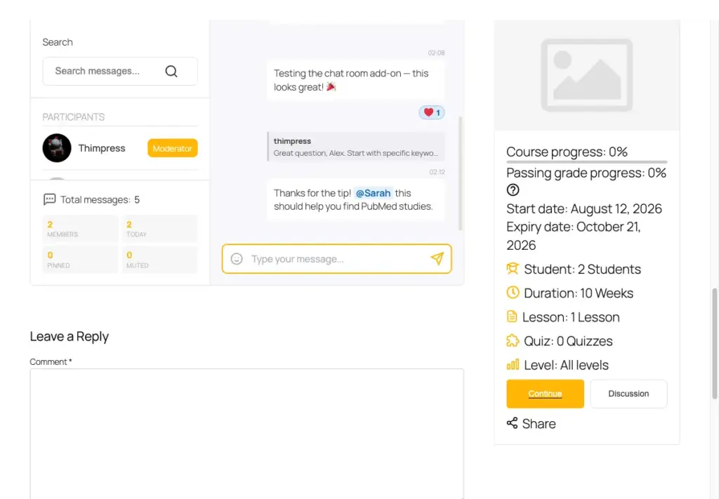 A reply message quoting a previous message, with an @mention shown as a highlighted pill