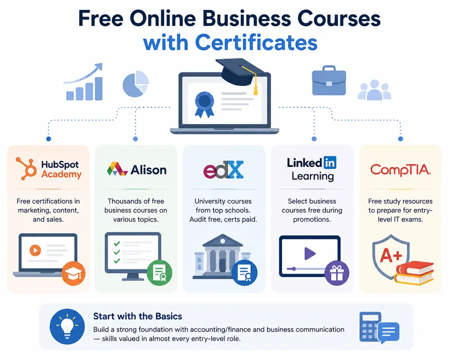 Free online business courses with certificates