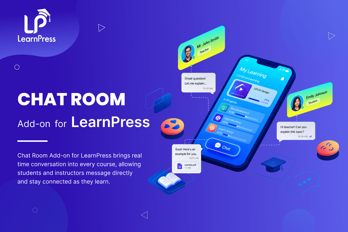 Chat Room Add-on for LearnPress — real-time course chat interface