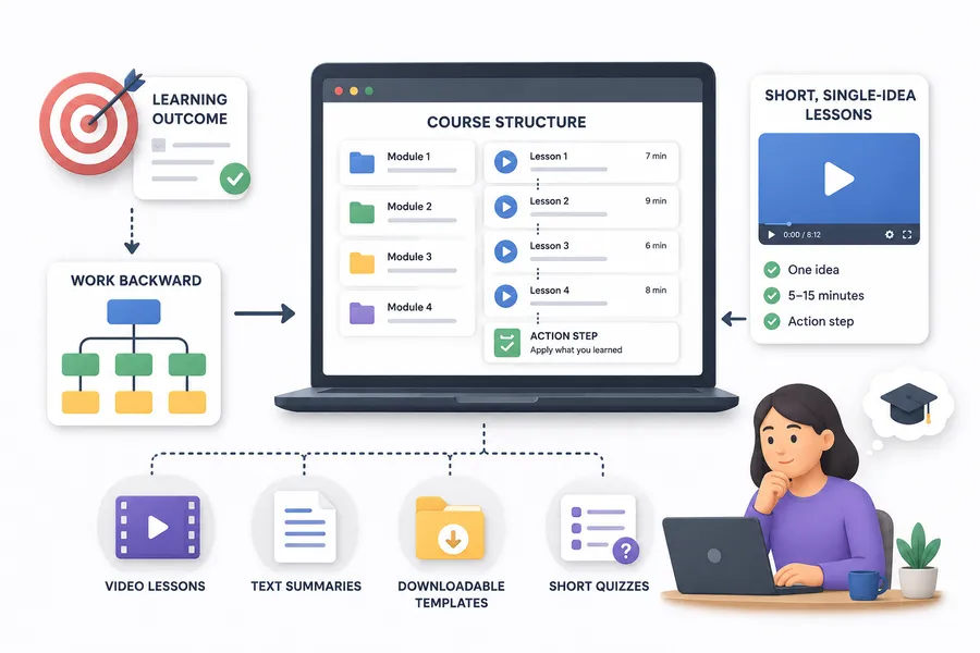Online Course Design Infographic