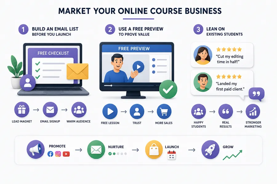 Market your online course business