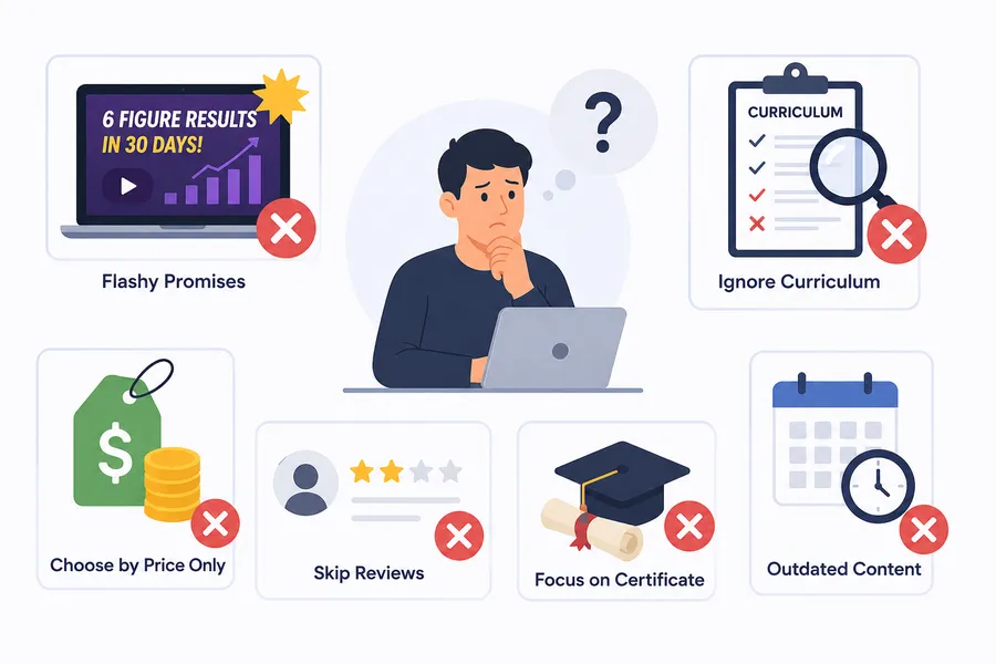 Mistakes people make when choosing a course