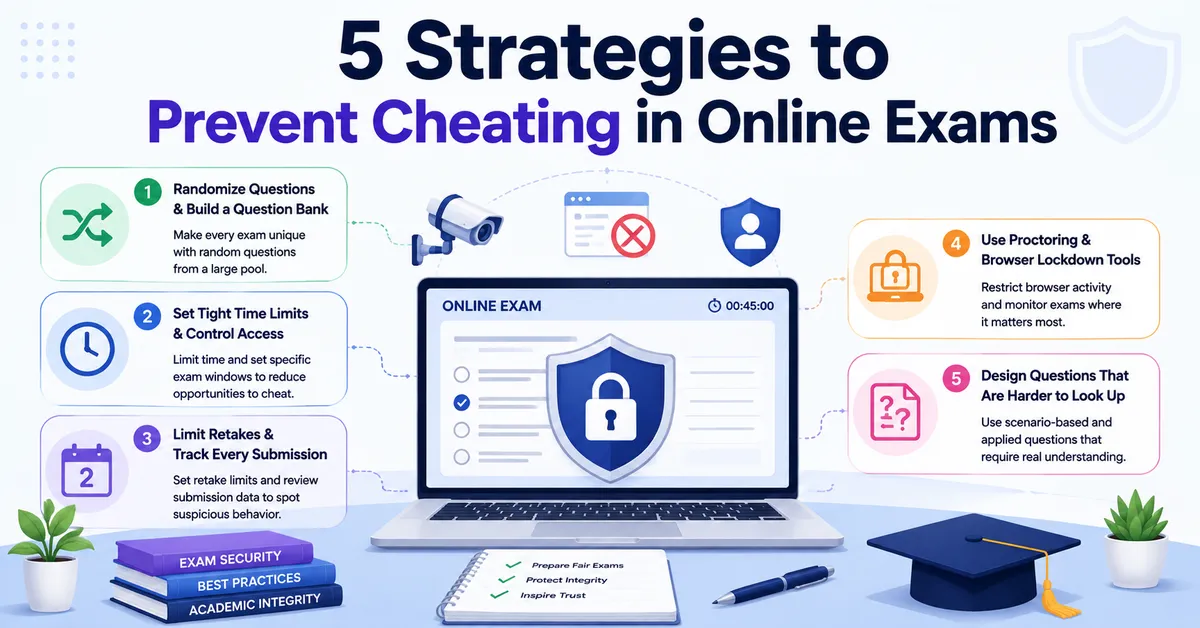 5 Strategies to Prevent Cheating in Online Exams