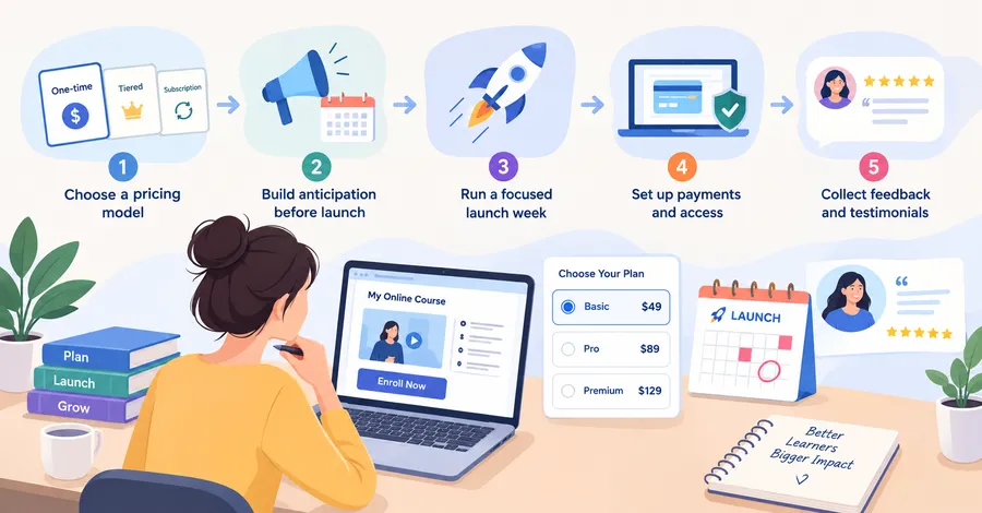 How to launch and price your first digital course