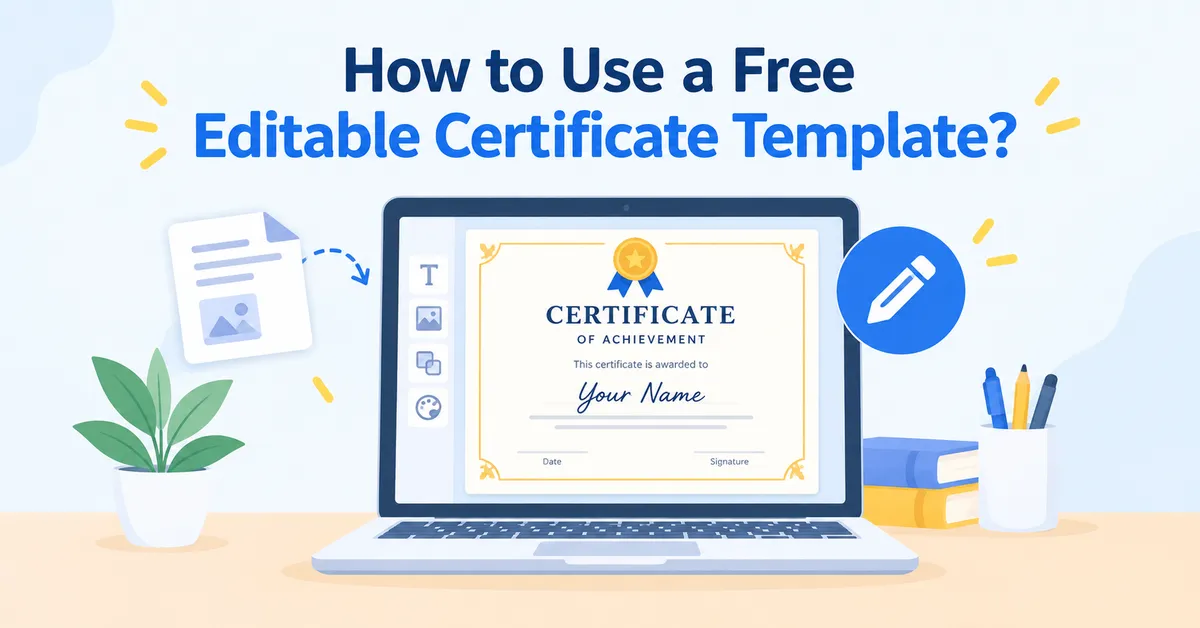 How to Use a Free Editable Certificate Template?