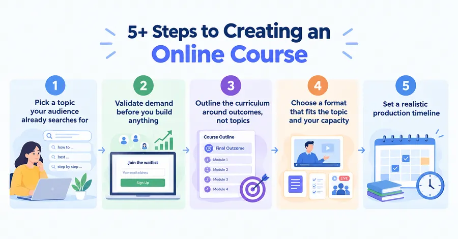 5+ Steps to creating an online course