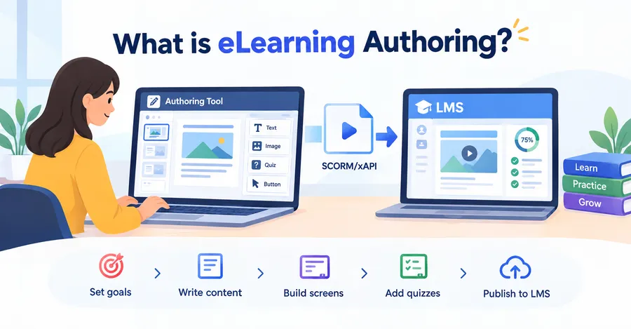 What is elearning authoring?