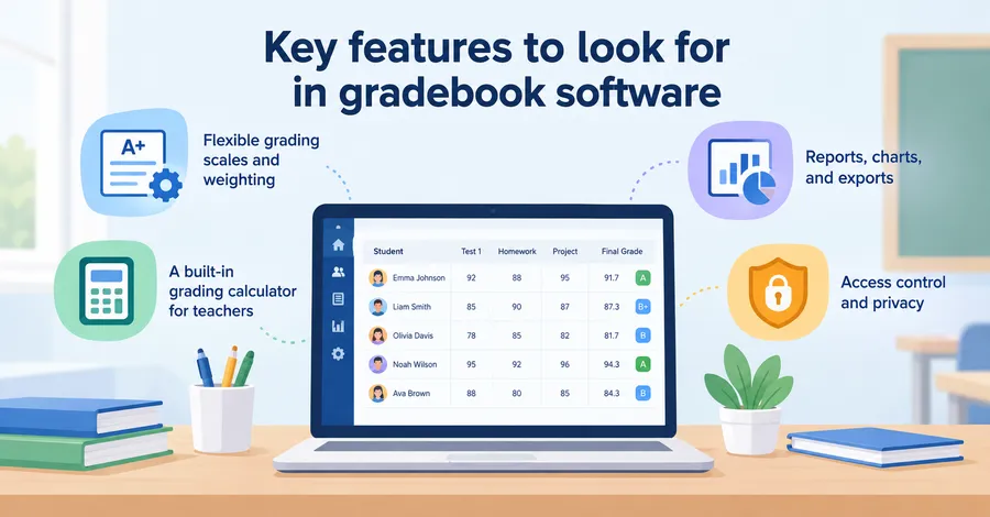 Key features to look for in gradebook software