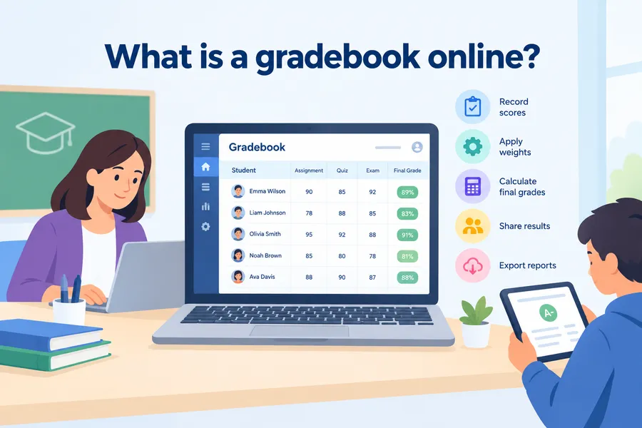 What is a gradebook online?